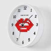 Horloge murale du bureau dentaire avec dents blanc (Angle)