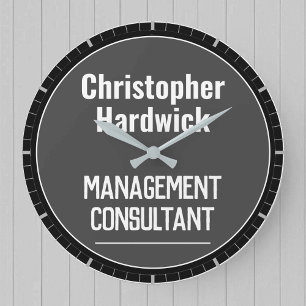 Horloge murale du bureau du consultant en gestion