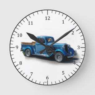 Horloge murale du camion bleu 1935