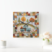 Horloge murale du camionnette Colorée Automne (Maison)