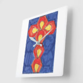 Horloge murale du Carré Cross Motif (Angle)