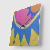 Horloge murale du Carré d'art Abstrait (Angle)