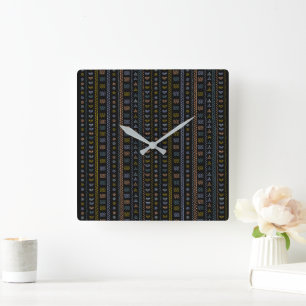 Horloge murale du Carré d'art populaire scandinave