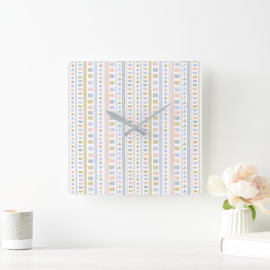 Horloge murale du Carré d'art populaire scandinave (Maison)