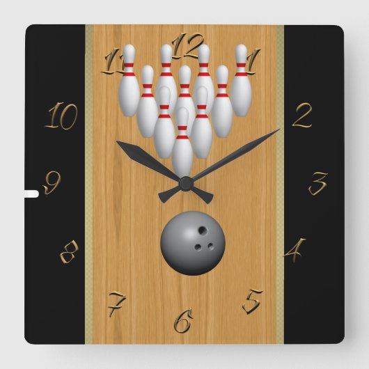Horloge murale du carré de Bowling (Recto)