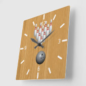 Horloge murale du carré de Bowling (Angle)