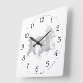 Horloge murale du Carré de dragon chinois (Angle)