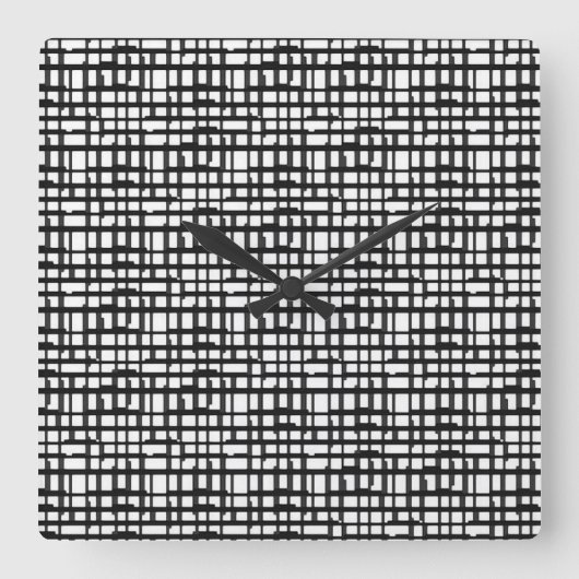 Horloge murale du Carré de grille optique Abstrait (Recto)