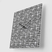 Horloge murale du Carré de grille optique Abstrait (Angle)
