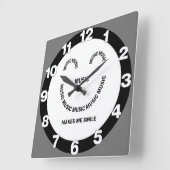 Horloge murale du Carré de sourire de musique (Angle)