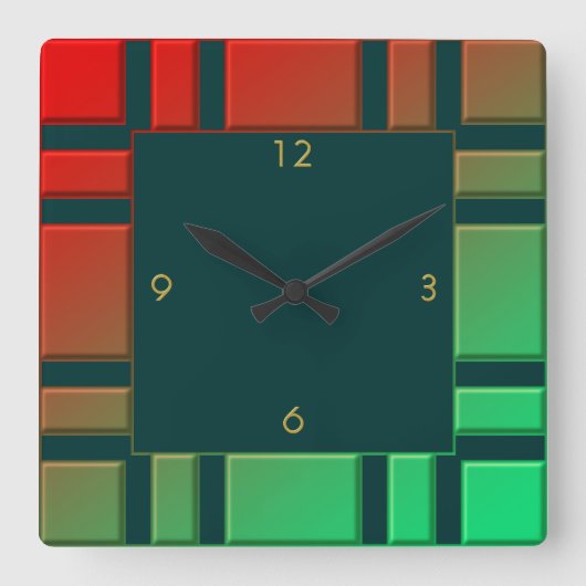 Horloge murale du Carré motif (Recto)