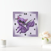 Horloge murale du Carré pourpre Kitty (Maison)