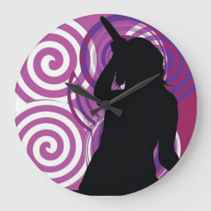 Horloge murale du chanteur Silhouette