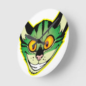 Horloge murale du chat de dessin fluorescent (Angle)