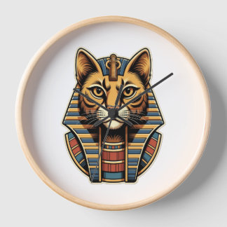 Horloge murale du chat du pharaon égyptien