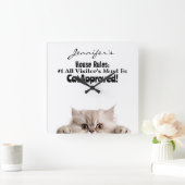 Horloge murale du chat Fluffy (Maison)