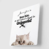 Horloge murale du chat Fluffy (Angle)