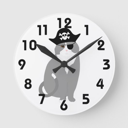 Horloge murale du chat pirate (Recto)
