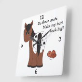 Horloge murale du cheval Big Butt Appy (Angle)