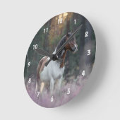 Horloge murale du cheval de peinture (Angle)
