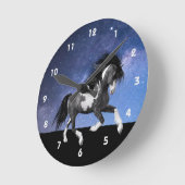 Horloge murale du Cheval de Peinture sauvage (Angle)