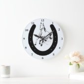 Horloge murale du cheval et du fer à cheval (Maison)