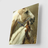 Horloge murale du cheval Gray Evasion (Angle)