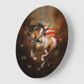 Horloge murale du Cheval sauvage de la course de l (Angle)