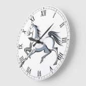 Horloge murale du cheval stylisé (Angle)