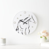 Horloge murale du cheval stylisé (Maison)