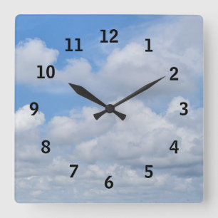 Horloge murale du ciel bleu