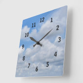 Horloge murale du ciel bleu (Angle)