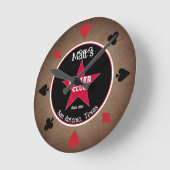 Horloge murale du club de poker Cowboy (Angle)