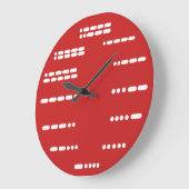 Horloge murale du code Morse blanc avec les 12 num (Angle)