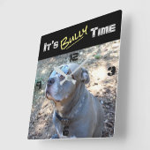 Horloge murale du cool Pitbully (Angle)
