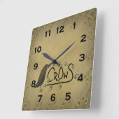 Horloge murale du corbeau de pays principal (Angle)