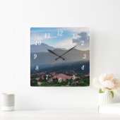 Horloge murale du coucher de soleil de pointe de b (Maison)
