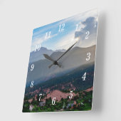 Horloge murale du coucher de soleil de pointe de b (Angle)
