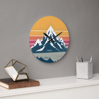 Horloge murale du coucher de soleil les années 70