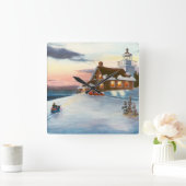 Horloge murale du coucher de soleil Polaris (Maison)