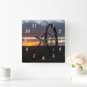 Horloge murale du coucher du soleil (Maison)