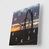 Horloge murale du coucher du soleil (Angle)