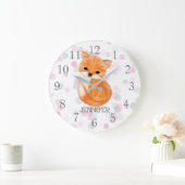 Horloge murale du Décor rose Grey Fox (Maison)