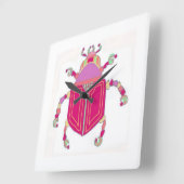 Horloge murale du dendroctone rose vif (Angle)