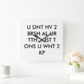 horloge murale du dentiste langue de texte ado (Maison)