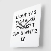 horloge murale du dentiste langue de texte ado (Angle)