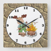 Horloge murale du dessin animé Camping Moose (Recto)
