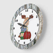 Horloge murale du dessin animé Camping Moose (Angle)