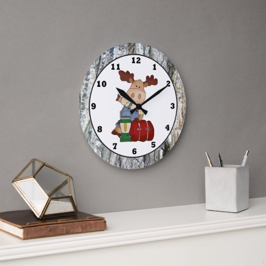 Horloge murale du dessin animé Camping Moose (Bureau)