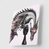 horloge murale du dragon de paon (Angle)